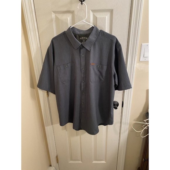 Orvis Outdoor Shirt Green Adult Xxl Lightweight Fishing Hiking Short Sleeve - Picture 3 of 7